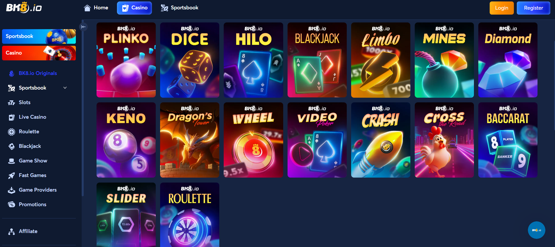 bk8.io orginals game